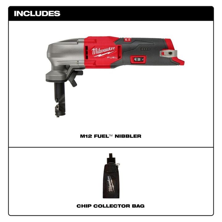 Milwaukee M12 FUEL Nibbler 16 Gauge Kit with Die & Die Holder Extension & Punch Bundle, large image number 1