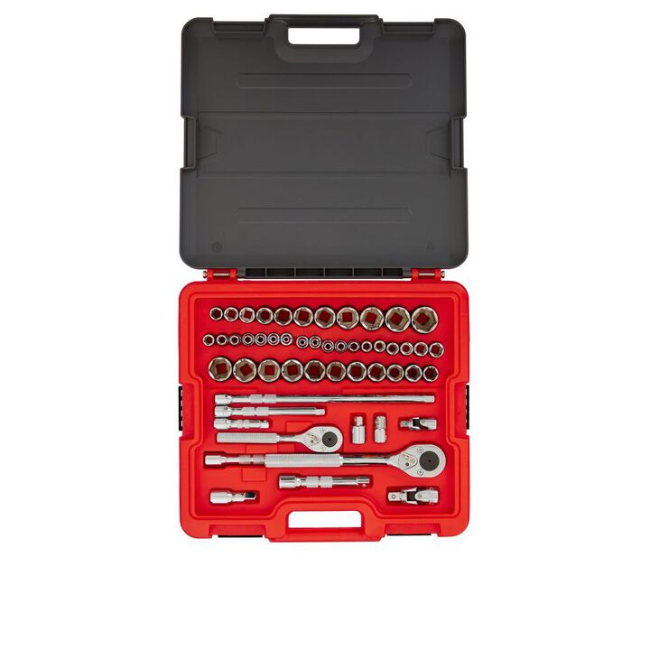 Proto Socket Set 3/8 & 1/2 DR SAE/MM SKT SET 6PT 52pc, large image number 1