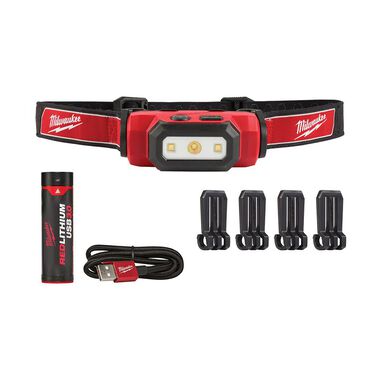 Milwaukee USB Rechargeable Hard Hat Headlamp, large image number 0