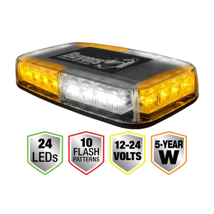 Buyers Products Company 11 Inch Rectangular Multi-Mount LED Mini Light Bar Amber and Clear, large image number 13