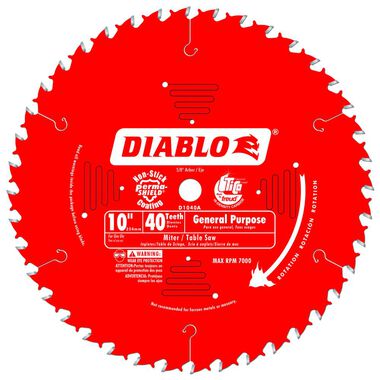 Diablo Tools 10 In. x 40 In. Tooth Carbide Circular Saw Blade