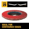 DEWALT 4 1/2in X 7/8in 80G T29 XP Ceramic Flap Disc, small image number 3