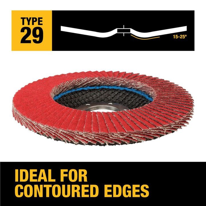 DEWALT 4 1/2in X 7/8in 80G T29 XP Ceramic Flap Disc, large image number 2