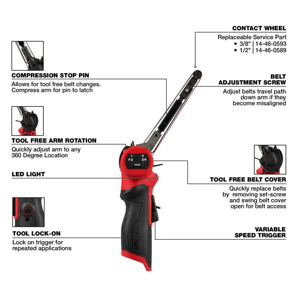 Milwaukee M12 Fuel Bandfile 1 2inch X 18inch Bare Tool 2482 20 Simolary simolary.com 6
