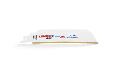 Lenox 6 18TPI Gold Power Arc Curved LAZER Reciprocating Saw Blade 5 pk, large image number 0