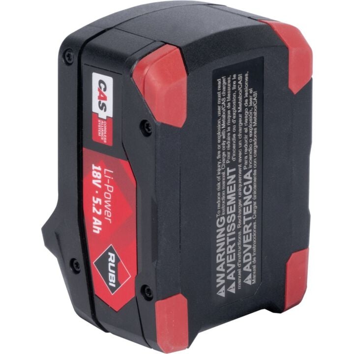 Rubi Tools RUBIMIX E-10 CAS 18V 5.2Ah Power Tool Battery Pack with Fuel Indicator, large image number 1