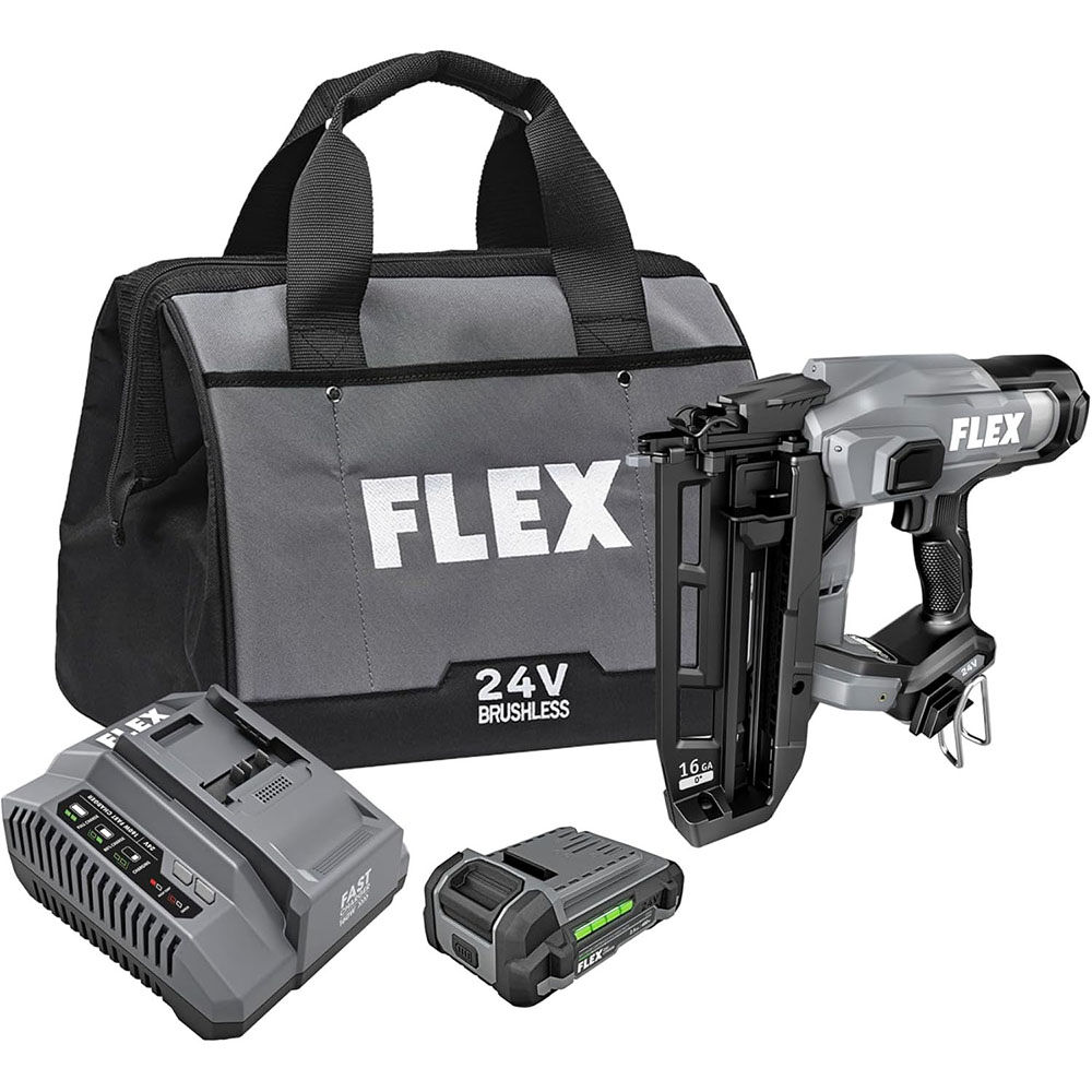 FLEX 24V Cordless 16 Gauge Straight Finish Nailer Kit - FX4321-1A