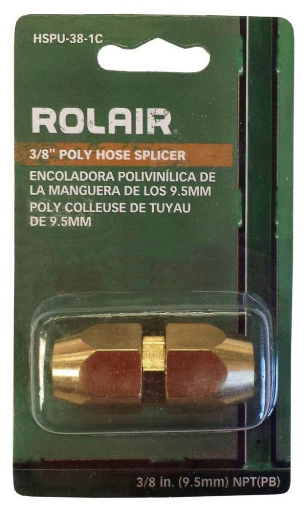 Rolair 3/8 In. Poly Hose Splicer, large image number 1