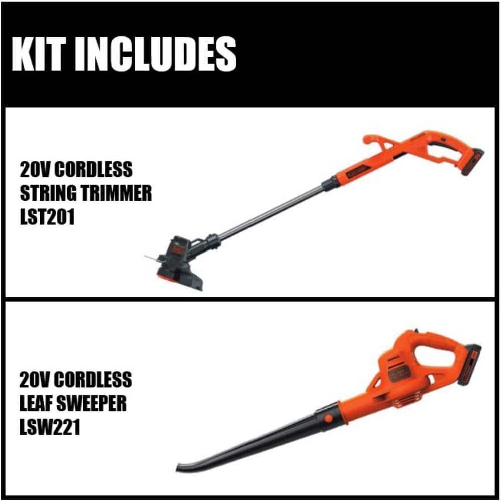Black and Decker 2 Piece 20 volt MAX Cordless Power Equipment Combo Kit LCC222 Acme Tools