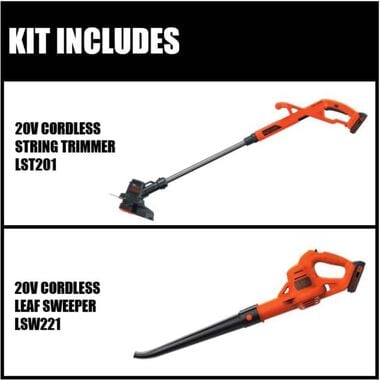 Black and Decker 2-Piece 20-volt MAX Cordless Power Equipment Combo Kit, large image number 6