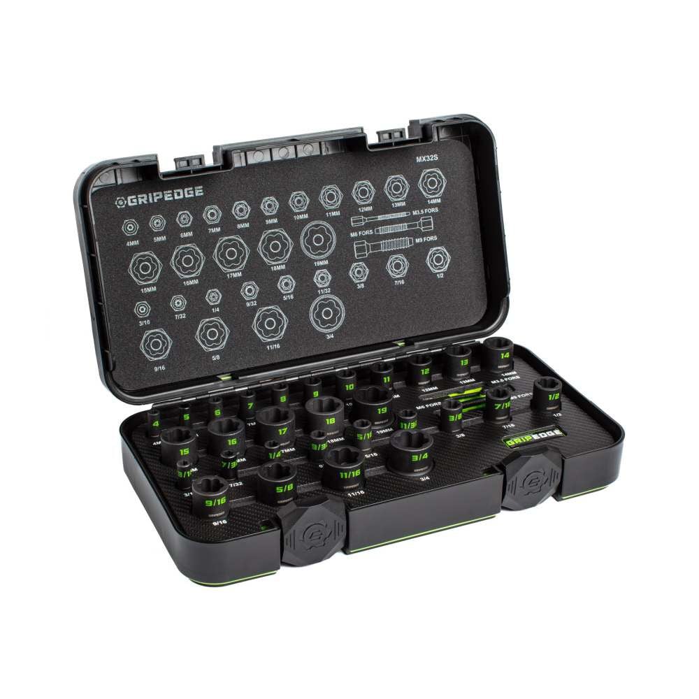 GripEdge Tools Metric & SAE Master Socket Extractor Set 32 Pieces, large image number 2