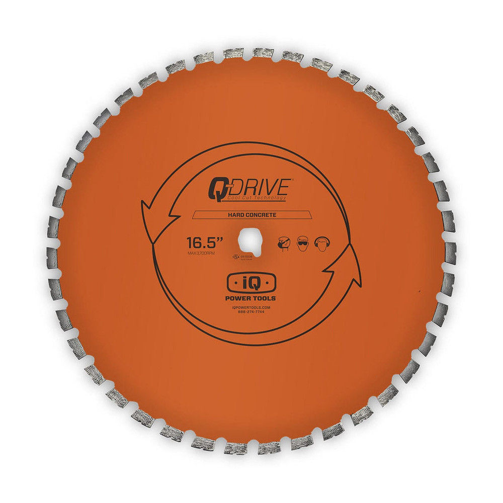 iQ Power Tools 16.5 in Q Drive Arrayed Segmented Hard Concrete Orange Blade, large image number 2