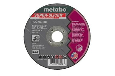 Metabo 4-1/2In x 0.045In x 7/8In SuperSlicer Wheel