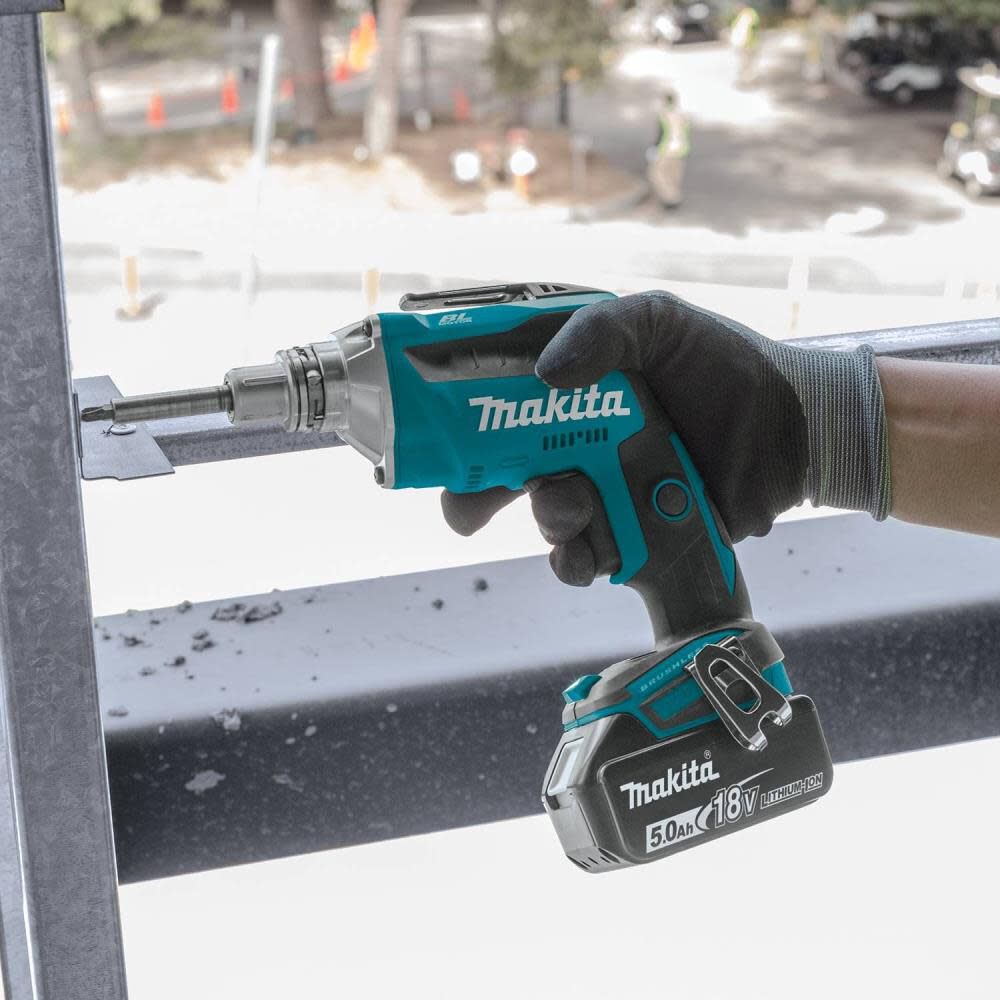 Makita 18V LXT Lithium Ion Brushless Cordless Drywall Screwdriver Kit 5.0Ah XSF03T Acme Tools