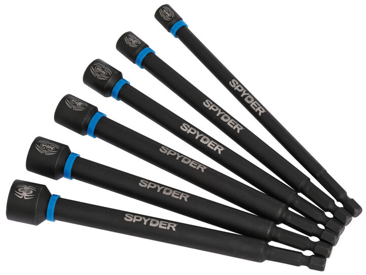 Spyder 6 Inch Magnetic Spline Drive SAE Nutsetter Set, 1/4 - 9/16 Inch, 6 Pieces, large image number 6