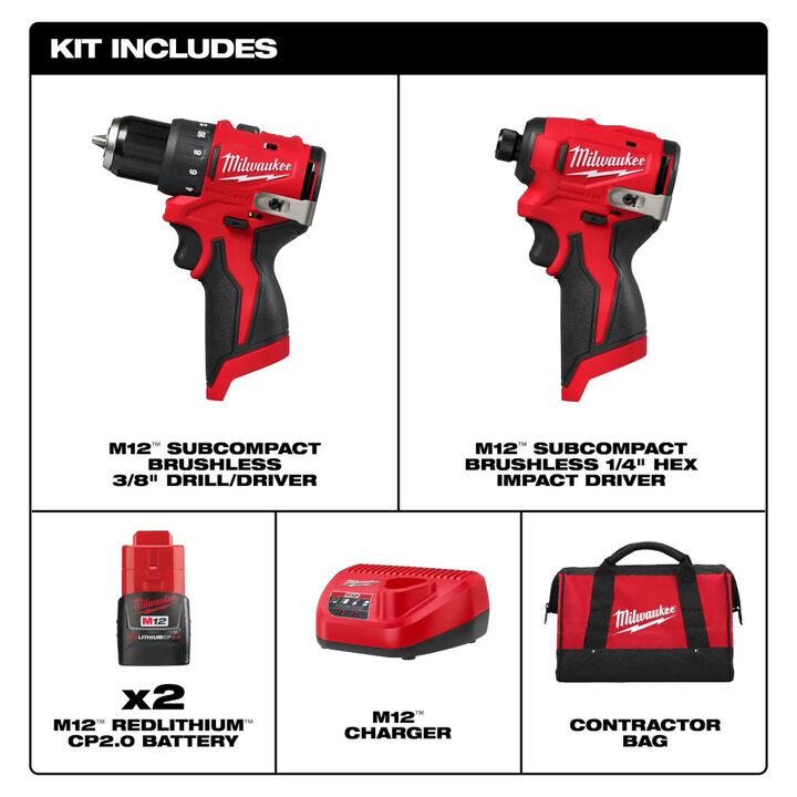 Milwaukee M12 Subcompact Brushless 2-Tool Combo Kit and Multi-Tool Bundle, large image number 3