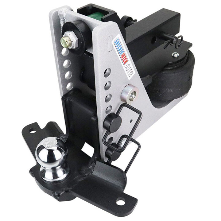 Shocker Hitch Streamline 10K Aluminum 2 Inch Air Receiver Hitch & Drop Sway Bar Tab Ball Mount 2-5/16 Inch Hitch Balls, large image number 2