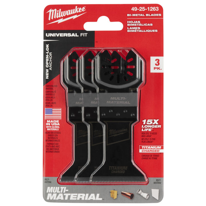 Milwaukee OPEN-LOK 1-3/4inch TITANIUM ENHANCED BI-METAL METAL BLADES 3PK, large image number 11