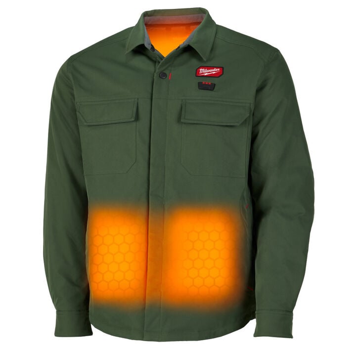 Milwaukee M12 Heated Shirt Jacket Green Large