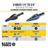 Klein Tools 1/4in to 3/4in Quick Release Spiral Flute Step Bit, small image number 5