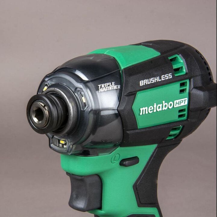 Metabo HPT 18V MultiVolt Impact Driver Triple Hammer Bolt (Bare Tool) & 2pk Magnetic Driver Bits No. 2 Square Bundle, large image number 13