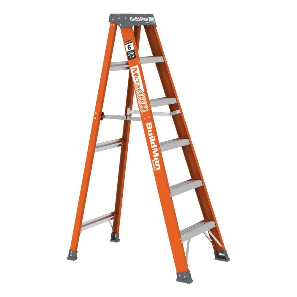 Metaltech 6 Foot Fiberglass Step Ladder – E-SLFB6T1A