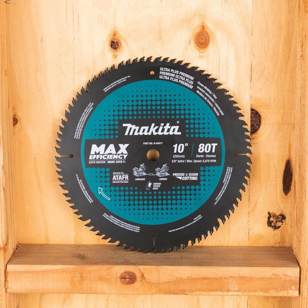 Makita 10in 80T Carbide-Tipped Max Efficiency Miter Saw Blade, large image number 13