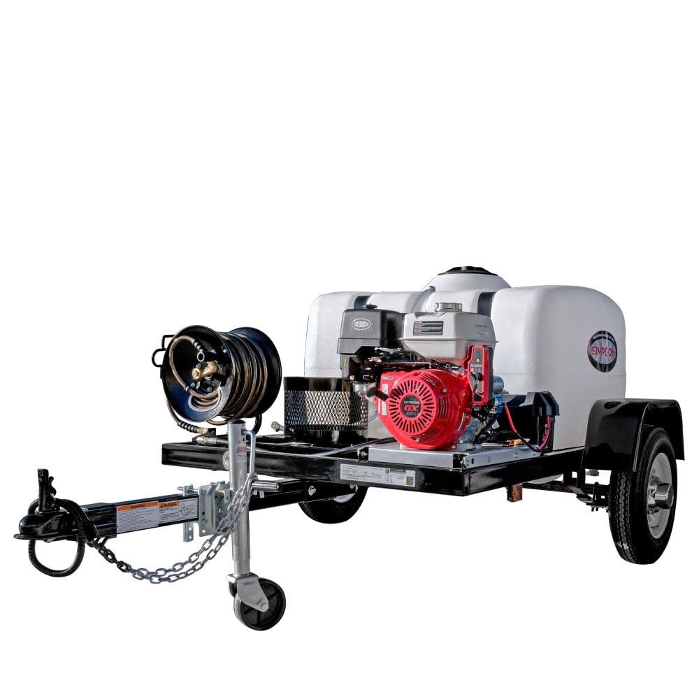 Simpson 4200 PSI 4.0 PGM Gas Powered Cold Water Pressure Washer Trailer with 5 Spray Tips, large image number 1