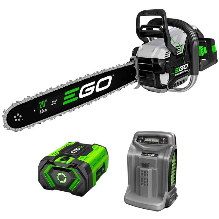 EGO Commercial 20" Chain Saw Kit with 8.0Ah Battery and 550W Charger
