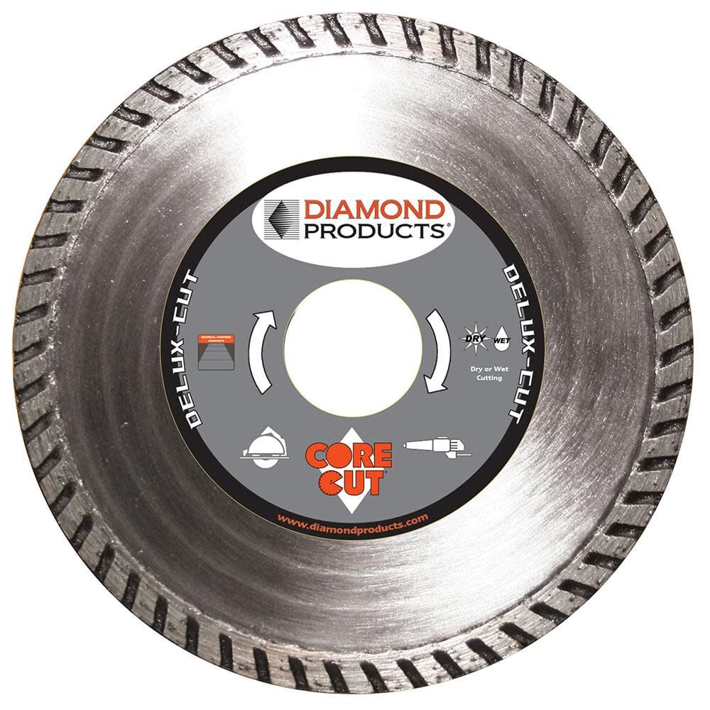 Diamond Products T7D Delux-Cut High Speed 7 Inch Turbo Rim Diamond Blade for Concrete – 21163D