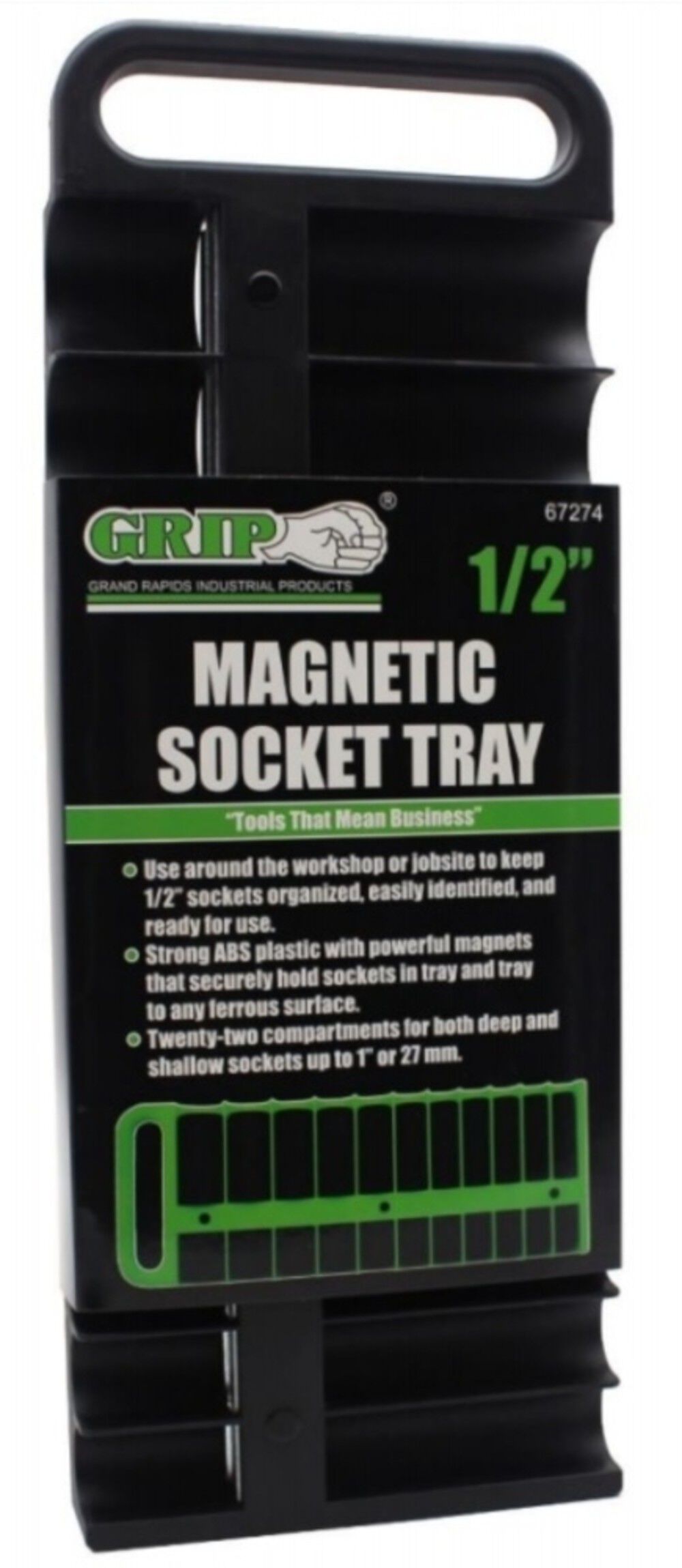 Grip On Tools 1/2in Magnetic Socket Tray – 67274