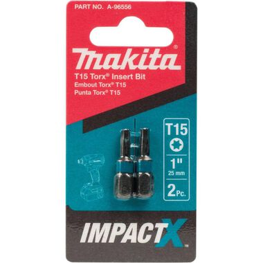 Makita Impact X T15 Torx 1 Insert Bit 2/pk, large image number 2