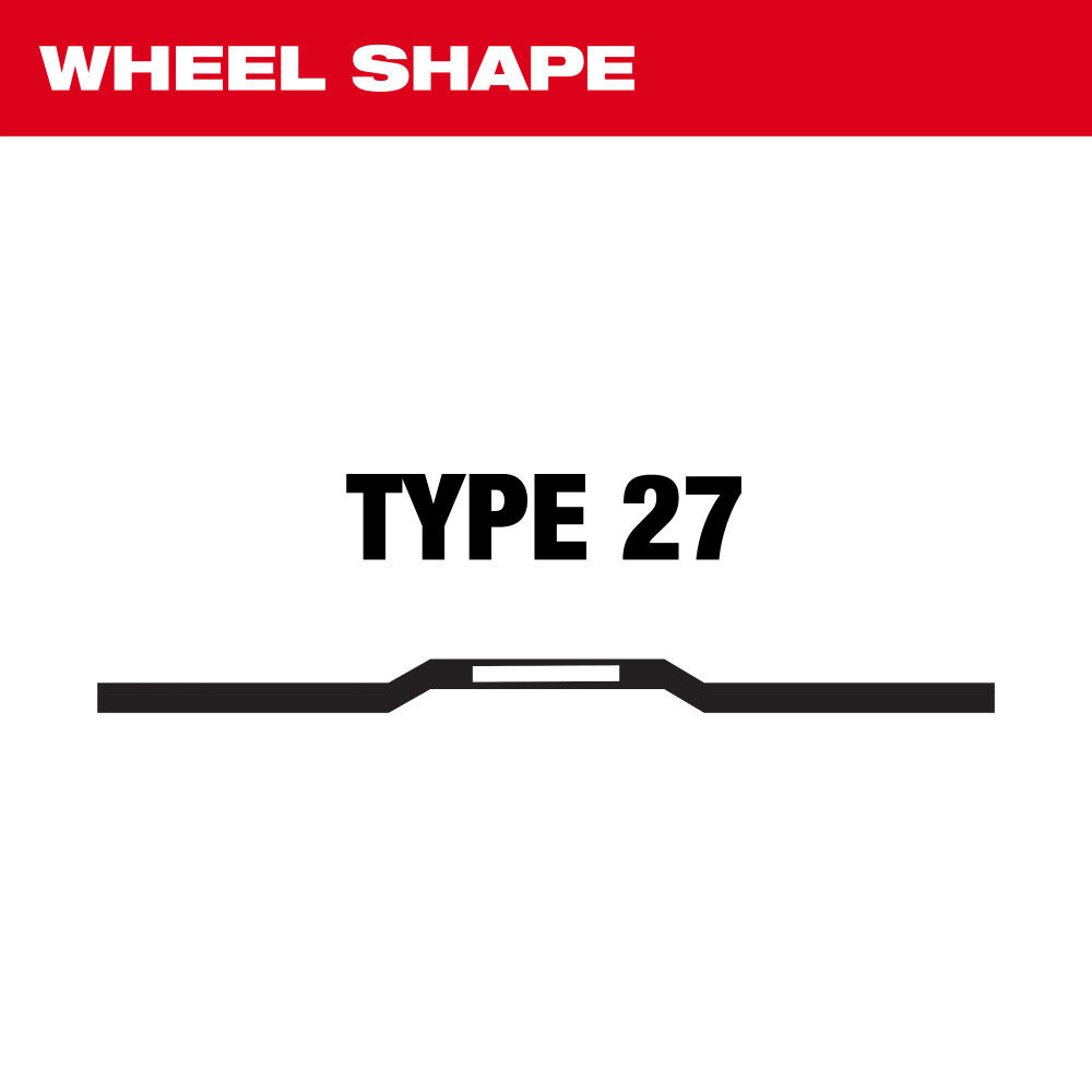 Milwaukee 5 Inch x 1/8 Inch x 7/8 Inch Performance+ Dual Metal Cut & Grind Wheel Type 27, large image number 3