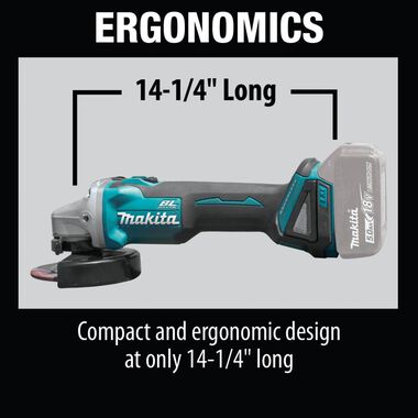 Makita 18V LXT 4 1/2 / 5in Cut Off/Angle Grinder Bare Tool, large image number 4