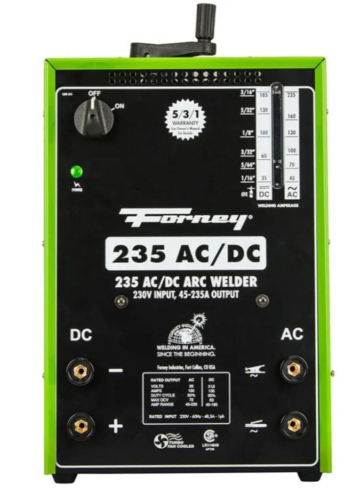 Forney Industries Green 230V 235A 235 AC/DC Stick/Arc Welder, large image number 1