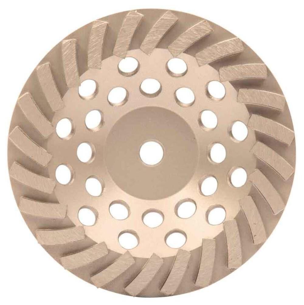 Grip Rite 7 Inch Single Row Segmented Turbo Rim Diamond Cup Wheel for Concrete, Brick, and Stone – GRTD70HI