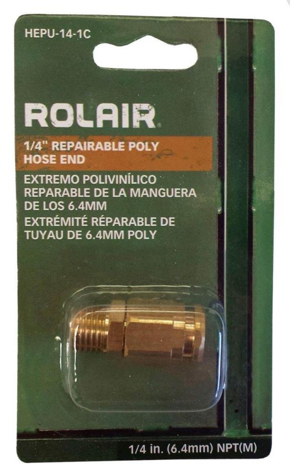 Rolair 1/4 In. Poly Hose End, large image number 1