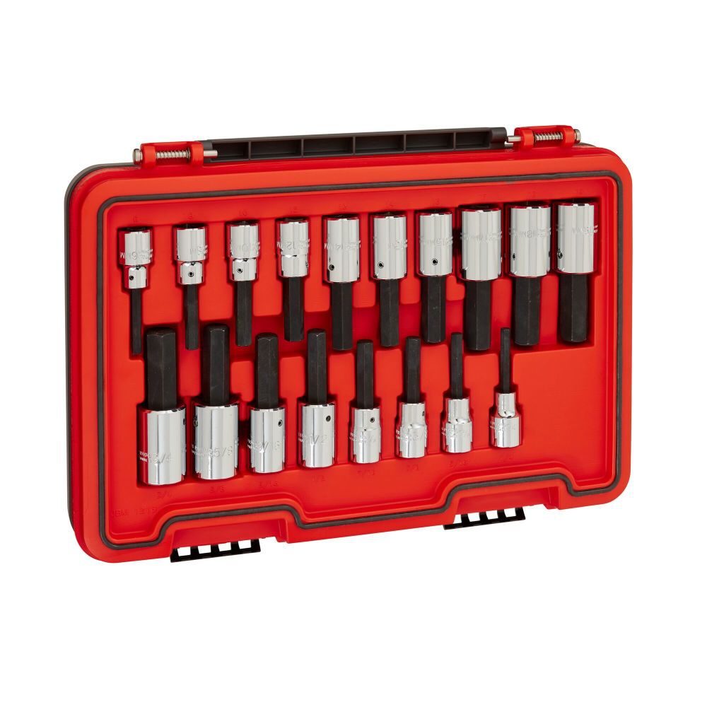Proto Socket Set 1/2 DR SAE/MM HEX BIT SET 18pc, large image number 3
