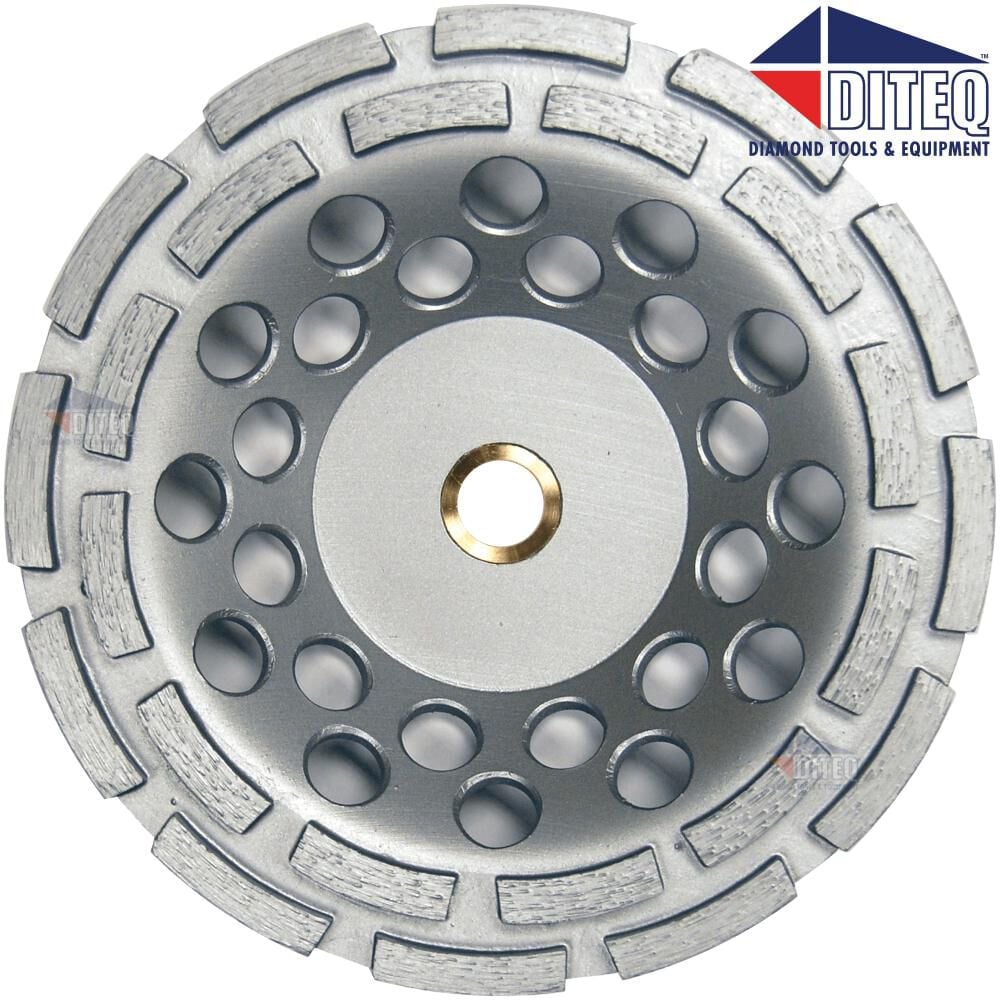 Diteq CD14 4 1/2 Inch Double Row Segmented Rim Diamond Cup Wheel for Concrete and Masonry – D80026