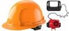 Milwaukee Orange Front Brim Vented Hard Hat with 4pt Ratcheting Suspension Type 1 Class C & BOLT Cooling Fan Bundle, small image number 1