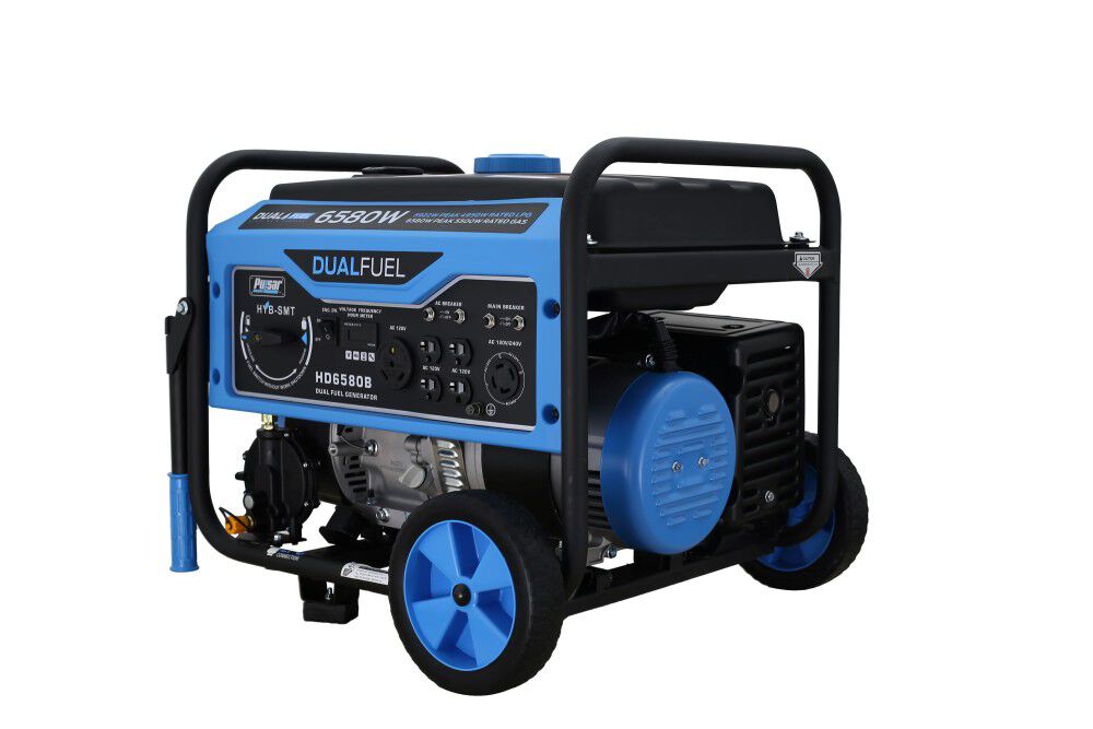 Pulsar Products Generator 6580 Watt Dual Fuel Portable HD6580B Acme Tools