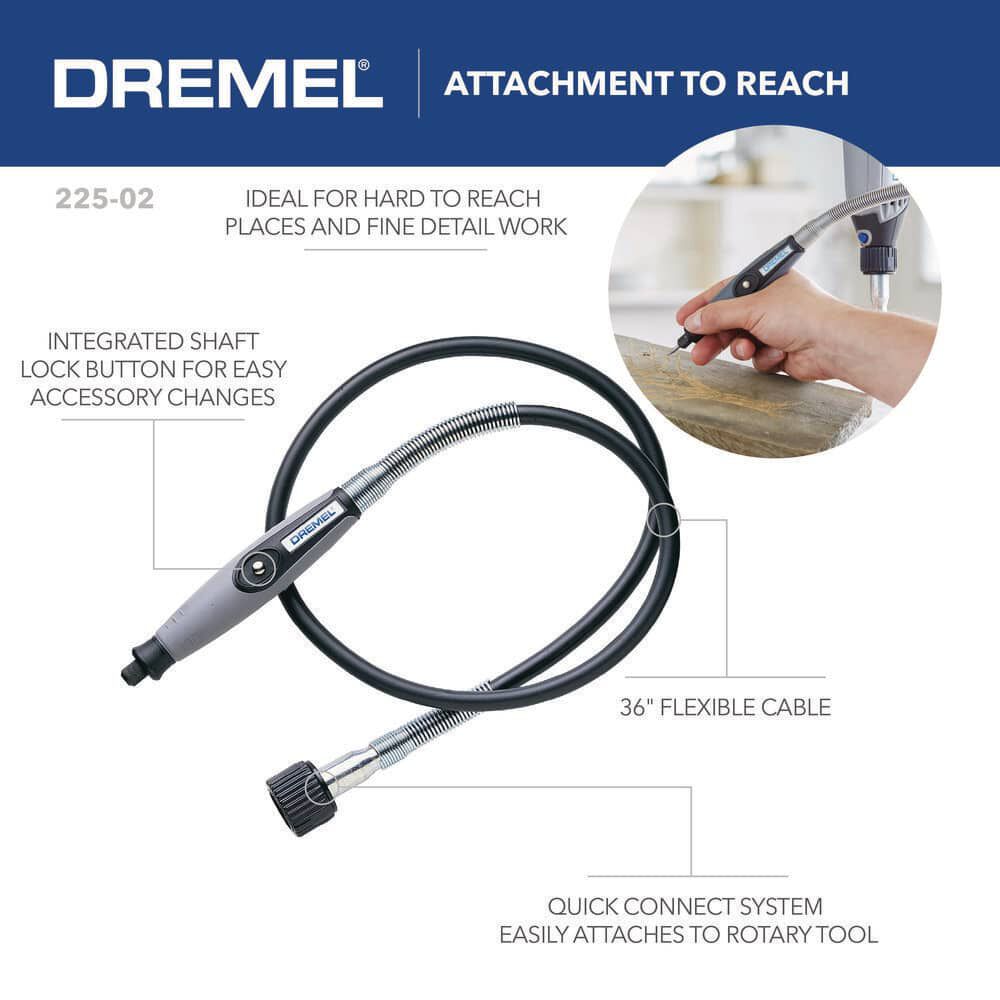Dremel Flex Shaft Attachment & 1.6A Corded Rotary Tool - Bundle, large image number 4