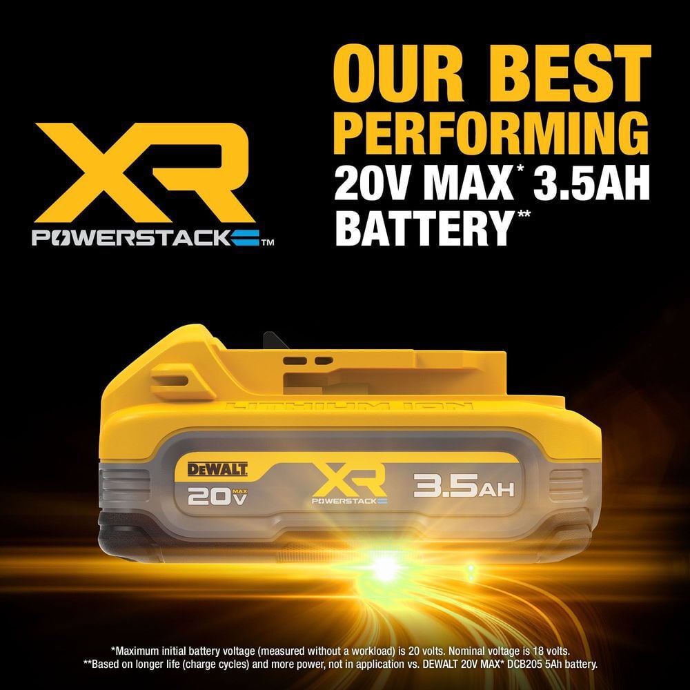 DEWALT 20V MAX XR POWERSTACK 20V 3.5Ah Lithium Ion Power Tool Battery Pack with Fuel Indicator, large image number 8