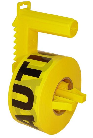 US Tape Pro Barricade Tape Dispenser with Yellow Caution Tape, large image number 0