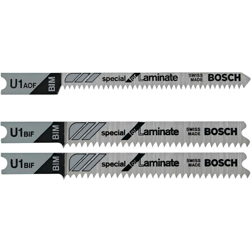 Bosch Jig Saw Blade Set 3pc Assortment U shank for Laminate Flooring, large image number 1
