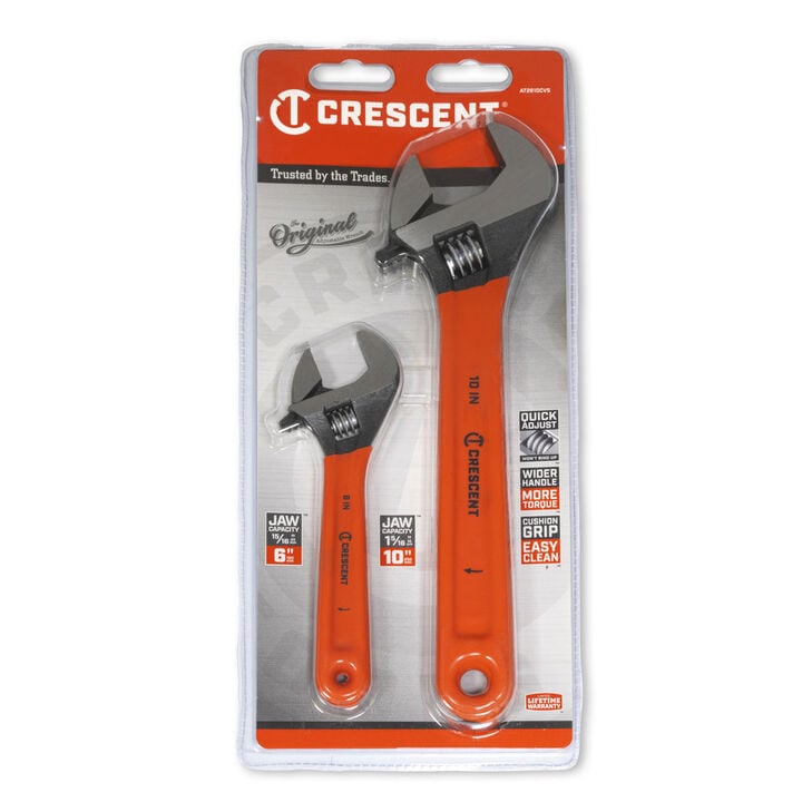 Crescent Black Oxide Cushion Grip Adjustable Wrench Set, 2 Pieces, large image number 3