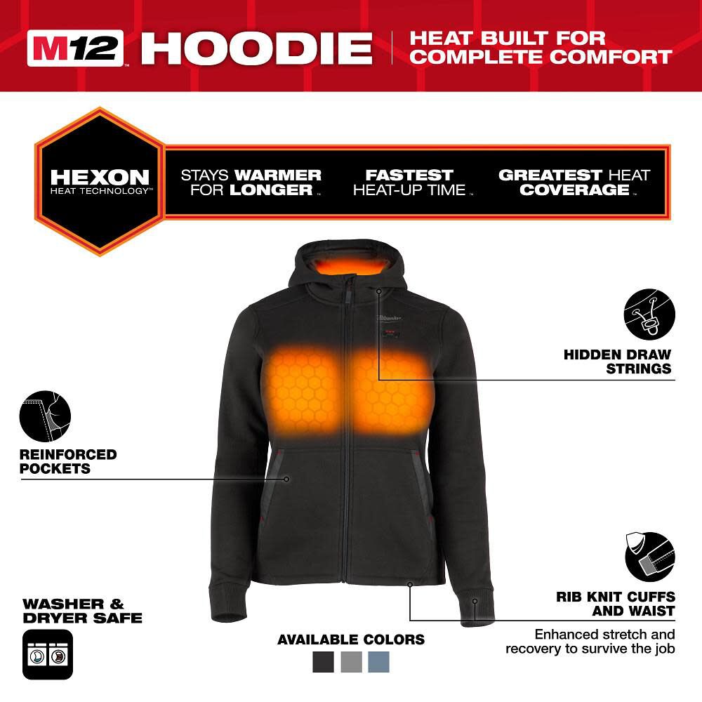 Milwaukee M12 Women's Heated Hoodie Kit, large image number 2