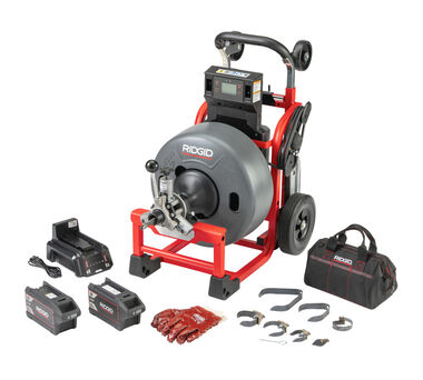 Ridgid K-4310 FXP 5/8 in Drum Machine Kit with Two FXP 8Ah Battery & Charger