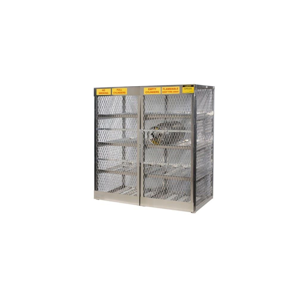 Justrite Aluminum Gas Cylinder Cabinet Locker for 20-33 Lbs LPG Cylinder – 23005