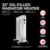 VisionAir 22 In. 600/900/1500W 5118 Btu 194 Sq-Ft. Oil-Filled Heater, small image number 3